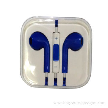 Earphones for iPhone 5, Handsfree with Colorful Crystal Box, 3.5mm Stereo Plug Connector